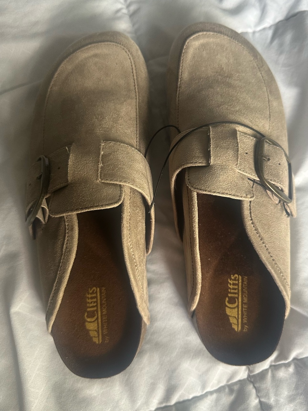✨Cliffs by WHITE MOUNTAIN Men's Suede Slip-On Loafers in Taupe Size 11W NWT